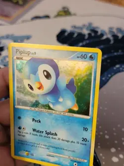 Pokemon TCG Piplup POP RARE PROMO Cosmos Holo DP03 2007 LP-MP - Image 2