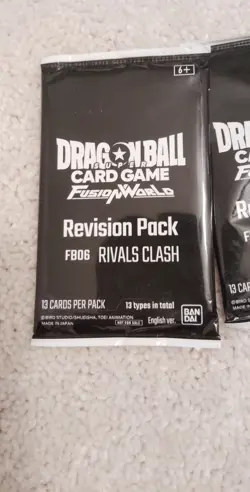 6 13 card Packs Dragon Ball Fusion World Revision FB06 Rivals Clash 78 Cards - Image 5