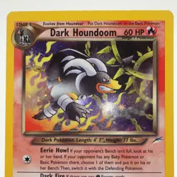 Dark Houndoom 7/105 Vintage Neo Destiny Holo Pokemon TCG Card 2002 Moderate MP - Image 2