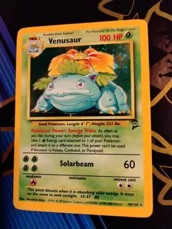 Pokemon TCG Venusaur Base Set 2 Holo Unlimited Rare Card 18/130 - Image 1