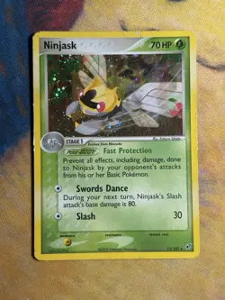 Ninjask EX Deoxys 13/107 Holo Rare Pokemon Card MP - Image 2
