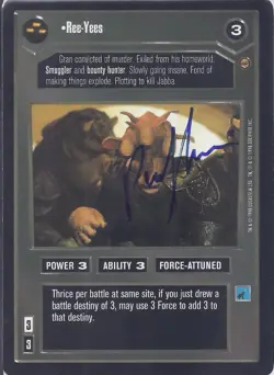Star Wars CCG - Paul Springer (Ree Yees) - autograph / signed card - Image 1