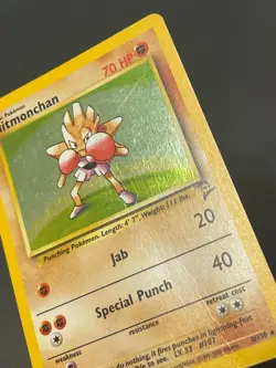 Hitmonchan 8/130 Holo Rare WotC Card Pokemon Base Set 2 - Image 2