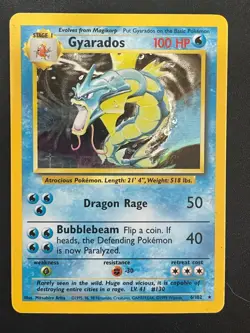 Gyarados/102 Holo Rare Unlimited Card WOTC Pokemon Base Set - Image 1