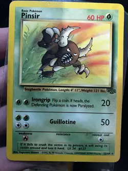 VINTAGE Pokemon Pinsir Jungle & Omastar Fossil Card Lot 1999 1st Gen TCG - Image 2