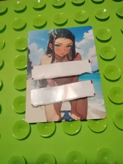Nessa Trainer Goddess Anime Waifu Poke Double Sided Trading Card PEEKA BOO - Image 1