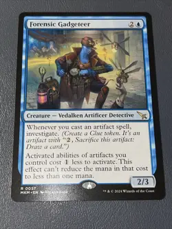 MTG Magic 0057 Forensic Gadgeteer Regular Rare Card MKM Murders at Karlov Manor - Image 1