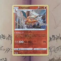 Charizard 010/078 Pokemon GO Reverse Holo NM Pokemon Card English - Image 1