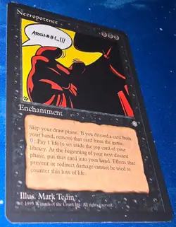 ALTERED 1X Necropotence magic the gathering hand painted Star wars - Image 2