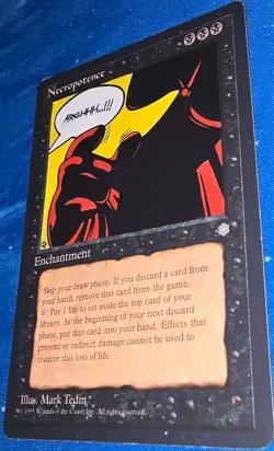ALTERED 1X Necropotence magic the gathering hand painted Star wars - Image 3