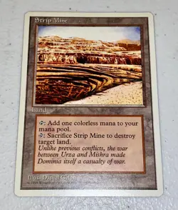MTG Magic the Gathering Strip Mine (363/379) Fourth Edition MP - Image 1