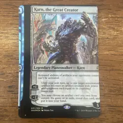 Karn, the Great Creator MTG War of the Spark NFC Foil Miscut/Misprint - Image 1