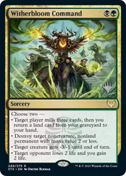 Witherbloom Command (Promo Pack) [Strixhaven: School of Mages Promos] Lightly P - Image 1