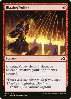 1x Blazing Volley - NM English MTG - Ikoria - Image 1