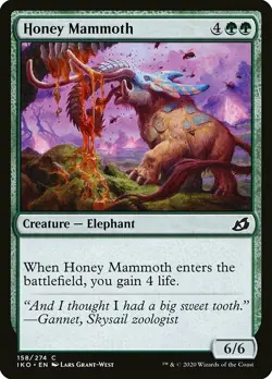 1x Honey Mammoth - NM MTG - Ikoria: Lair of Behemoths - Image 1