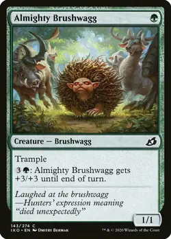 1x Almighty Brushwagg - NM MTG - Ikoria: Lair of Behemoths - Image 1