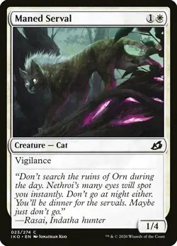 1x Maned Serval - NM MTG - Ikoria: Lair of Behemoths - Image 1