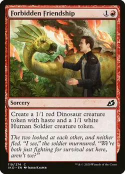 1x Forbidden Friendship - NM MTG - Ikoria: Lair of Behemoths - Image 1