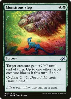 1x Monstrous Step - NM MTG - Ikoria: Lair of Behemoths - Image 1