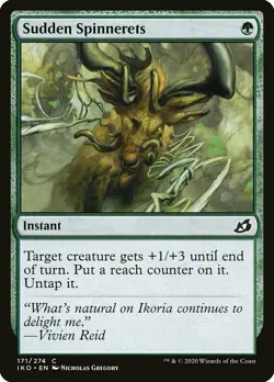 1x Sudden Spinnerets - NM English MTG - Ikoria - Image 1