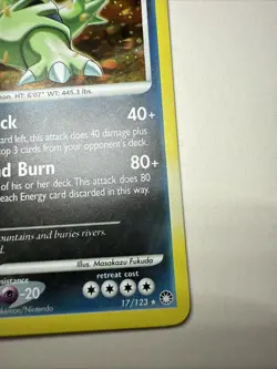 Pokemon Tyranitar Diamond & Pearl Mysterious Treasures Holo 17/123 NM Rare SWIRL - Image 4