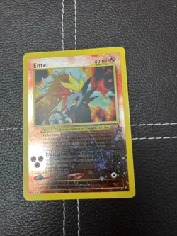Pokemon TCG - Entei - 34 - WoTC Black Star Promo - MP/LP Holo Rare (2001) - Image 2
