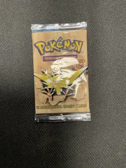 Pokemon Fossil Unlimited Booster Pack Sealed - Zapdos - Image 1
