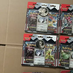 Pokemon TCG Lot Of 6 - 2 Paldean Fates Sticker + 4 Obsidian & Twilight Blisters - Image 2