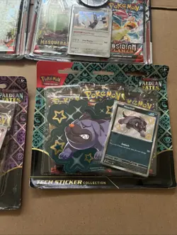 Pokemon TCG Lot Of 6 - 2 Paldean Fates Sticker + 4 Obsidian & Twilight Blisters - Image 5