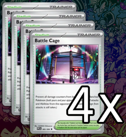 4x Battle Cage 085/094 - ME02: Phantasmal Flames - Pokemon TCG - Image 1