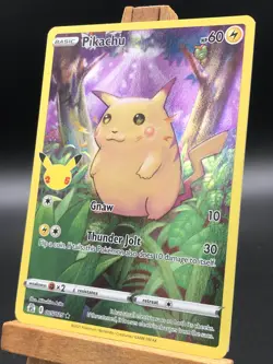 2021 Pokemon Celebrations Pikachu Full Art Holo English 005/025 Near Mint NM - Image 3
