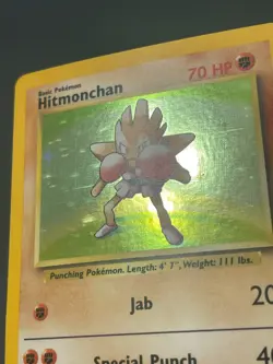 Hitmonchan 7/102 Holo Rare Unlimited WOTC Pokemon Base Set - Image 2