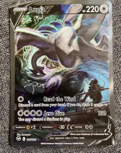 Pokemon TCG Lugia V Silver Tempest 186/195 Holo Ultra Rare Alt Art NM - Image 1
