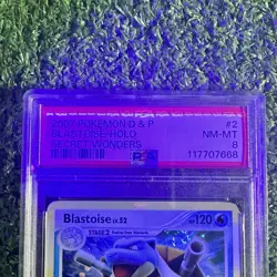 2007 POKEMON D & P BLASTOISE-HOLO SECRET WONDERS PSA 8 - Image 2
