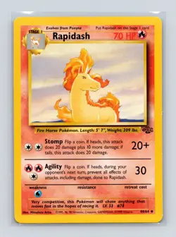 Pokemon TCG Rapidash 44/64 Jungle Unlimited LP - Image 1
