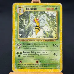 Beedrill - 17/102 - Base Set - Unlimited - Rare - Pokemon - WOTC - Damaged - Image 1