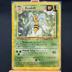 Beedrill - 17/102 - Base Set - Unlimited - Rare - Pokemon - WOTC - Damaged - Image 3