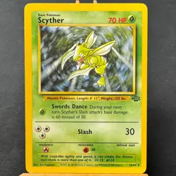 Scyther - 26/64 - Jungle Set - Unlimited - Rare - Pokemon - WOTC - Damaged - Image 1