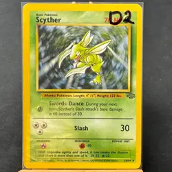 Scyther - 26/64 - Jungle Set - Unlimited - Rare - Pokemon - WOTC - Damaged - Image 3