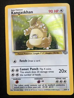 Pokemon TCG Kangaskhan Jungle 5/64 Holo Unlimited Holo Rare - Image 1