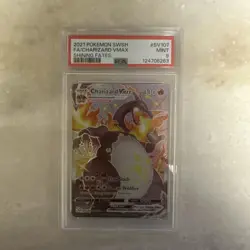 PSA 9 - Pokemon Card - Shining Fates SV107/SV122 - CHARIZARD VMAX (shiny) MINT - Image 2