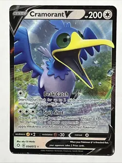 Cramorant V 054/072 Full Art Holo Ultra Rare 2021 Pokemon Shining Fates Card - Image 2