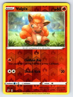 Vulpix 024/192 2020 Rebel Clash Pokemon Card TCG Reverse Holo Common - Nm - Image 1