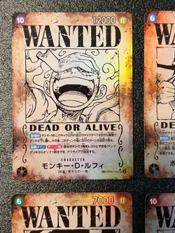 6 SET SP WANTED Monkey D. Luffy,Ace,Sabo,Shanks,Roger One Piece Card Games - Image 2