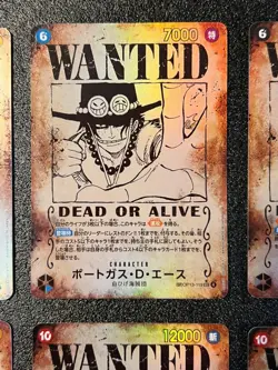 6 SET SP WANTED Monkey D. Luffy,Ace,Sabo,Shanks,Roger One Piece Card Games - Image 3