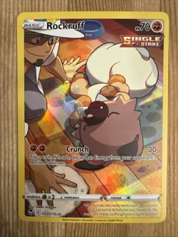 Rockruff TG07/TG30 - Pokemon Silver Tempest Trainer Gallery Card - NM - Image 1