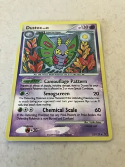 POKEMON CARD DUSTOX PLATINUM 25/127 REVERSE HOLO HOLOGRAM 2009 - Image 1