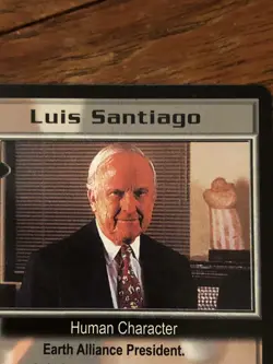 LUIS SANTIAGO DELUXE EDITION BABYLON 5 CCG RARE CARD NEAR MINT NEVER PLAYED WITH - Image 1