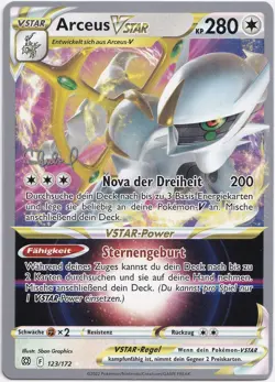 Pokemon Arceus VSTAR World Championship Strahlende Sterne 123/172 NM Deutsch - Image 1
