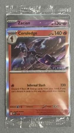 Pokemon Phantasmal Flames Staff Promo Set Ceruledge Toxtricity Flygon Zacian MIP - Image 2